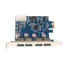 4 Ports 4 Pin USB 3.0 Internal Ports to PCI-E PCI Express X1 Card Adapter