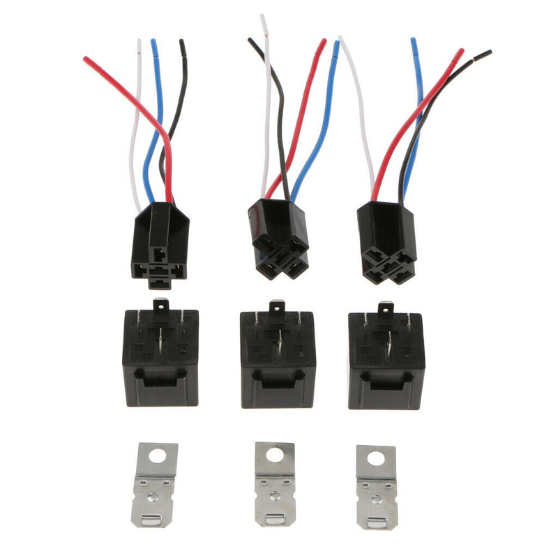 Lot 3Pcs Waterproof Car Truck Auto Relays 12V 40A 4Pin SPST Car Control Device 4