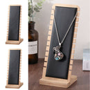2 Black Necklace Display Stand Chain Holder Organizer Rack Leather Surface