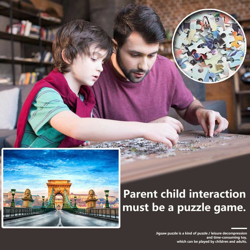 1000pcs Paper Jigsaw Beautiful City DIY Puzzle for Adults Children Toys