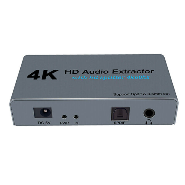E12 4K HDMI 1.4 Splitter 1 In 2 Out with SPDIF + 3.5mm Audio Extractor