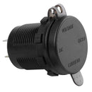 3A QC 3.0 USB Car Charger Power Socket Adapter for Motorcycle Boat (Green)