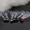 16 Pcs  Crystal Labret Monroe Lip Ring Stud BIOFLEX Bar Body Piercing Beauty