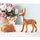 4x Beautiful Hand Painted Standing Deer Home Decorative Gift Art Craft Decor