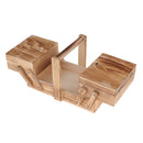 Wooden Cantilever Sewing Box Organizer, Needles, Thread, Scissors, Craft Storage