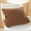 Triangular Lumbar Cushion Back Support Travel Pillow  Chair S-Coffee