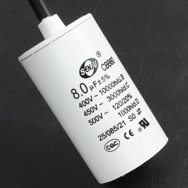 5X(CBB60 450VAC 8uF 5% Wired Terminal Motor Start Capacitor Q4U1)