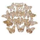 20 Pieces Craft Card Making Wooden Butterfly Wedding Party Xmas Decorations