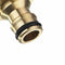 2 Pack Brass Garden Hose/Hosepipe Tap Connector 1/2 Inch and 3/4 Inch 2-in-
