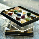 15 Pieces Geology Gem Kit for Kids with Display Case Educational Collection