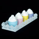 Sweetgo Rectangle Tray For Cupcake White Wedding Cake Tools For Display Dec