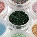 Lot of 12 Perler minibeads Caviar Nail Art Acrylic Nail Manicure L9K2