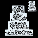 4PCS Flowers Fondant Cake Stencil Kitchen Cupcake Template Mold Baking Tools Bj