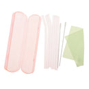 6Pcs Healthy Glass Drinking Straws Reusable Wedding Party Tableware,Pink
