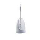 White Plastic Bathroom Toilet Brush And Holder Set Brand New