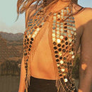 Women's Sexy Halter Backless Tank Top Bra Body Chain Necklace Tassels Party