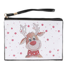 DIY Deer Special Shaped Diamond Painting Women Wristlet Purse Zipper Clutch
