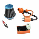 GY6 CDI Ignition Coil Racing Spark Plug with 39mm Air Filter for 50cc 125cc G2S9