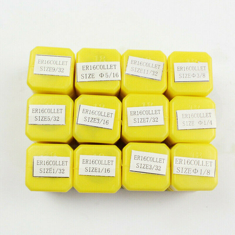 New 12Pcs ER16 Spring Collet Set For CNC Milling Lathe Tool Engraving MachinBSE
