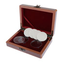 Wood Coin Display Box for 2 Coins, with Coin Gaskets for Protection - Wooden