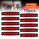 10x 12V 6 LED Side Marker Indicators Lights Lamp Bar Truck Trailer Lor ZKY