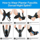 Plantar Fasciitis Night Splint Foot Orthotic Supports Kits Adjustable Foot  Q7K4