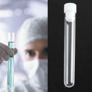 20Pcs/set 12ml Clear Plastic Vials Lab Test Tubes with Caps Stoppers White