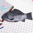Fish Shape Zipper Pencil Box Cosmetic Makeup Pouch Zipper Bag Purse Pur OZ