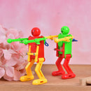 1Pcs Clockwork Spring Multi-colour Wind-up Dancing Walking Robot Dancing T_