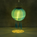 10inch LED Solar Lantern Waterproof Outdoor Hanging Decor Lamp (Light Blue) A