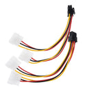 2pcs 4 pin to 6 pin video card power converter cable signal transfer line  M&E