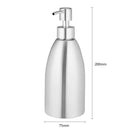 500ml Stainless Steel Soap Dispenser Bath Liquid Shampoo Container Bottle