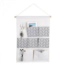 7 Pockets Cotton Linen Wall Hanging Storage Bags Door Pouch Bedroom Wall Ha L5D9