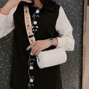 Fashion Women Leather Messenger Bag Cylinder Retro Shoulder Bags (White) A