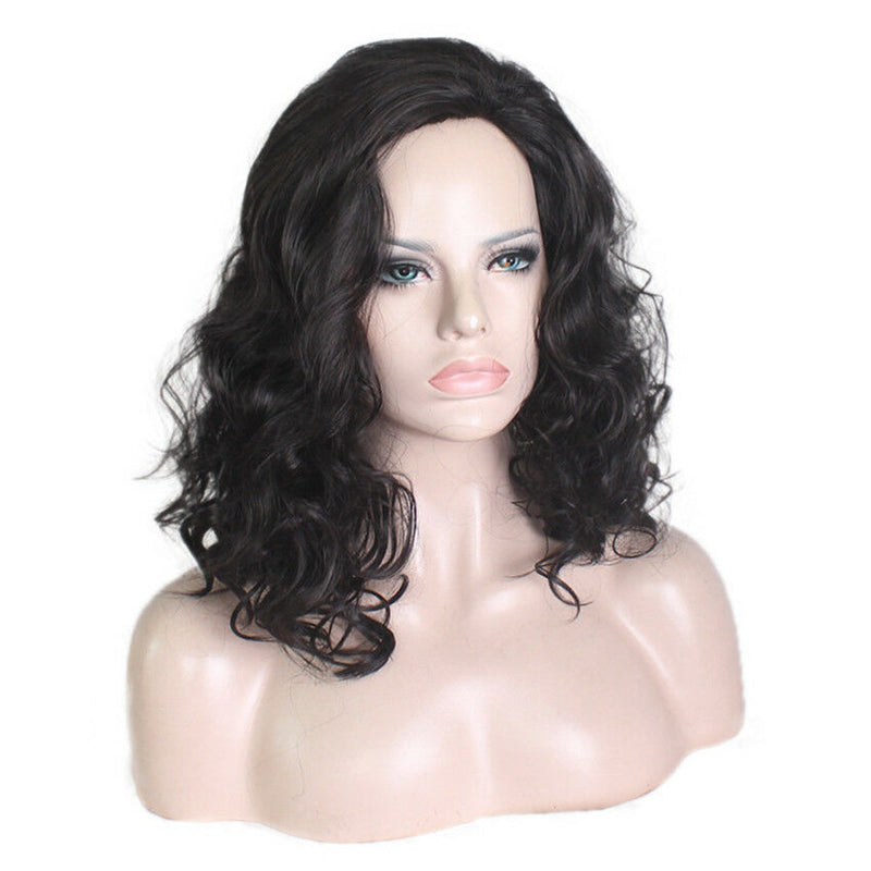 Wig Natural Curly Wavy Fancy Dress Fashion Womens Ladies Hair Wig Heat Resistant
