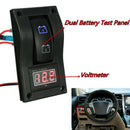 New Car Dual Battery Test Panel Rocker Switch LED