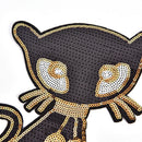 sequins patch sexy pussy cat applique embroidery Iron on patch clothes stickerJR