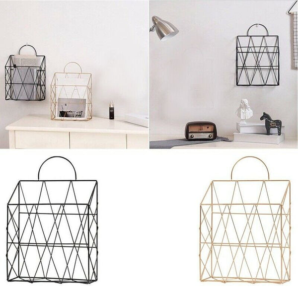 Magazine Holder Hanging Wall Mounted Newspaper Periodical Book Document Fil T6X4
