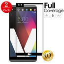 2X  Premium 9H HD Full Coverage Tempered Glass Screen Protector For LG V20