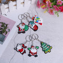 1PC Cartoon Christmas Santa Claus Snowman Keyring Pendants Gifts Toys- OZ