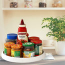 12in Turntable Kitchen Seasoning Storage Tray Rotating Organizer With Wide Base