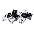 Acrylic 16mm Dice Family Set White and Black for TRPG Cup Role Play Game