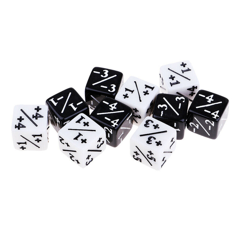 Acrylic 16mm Dice Family Set White and Black for TRPG Cup Role Play Game