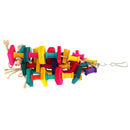 Colorful Wood Parrot Toys Durable Macaw Cage Chew Swing Bird Conure Pet To OZ