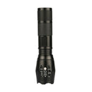1pc Metal Telescopic Flashlight Zoom LED Torch Light Strobe Police Lamp 5 Modes