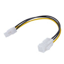 20CM/8Inch 12V 4 Pin Male to 4 Pin P4 Female CPU Power Supply Extension Cab