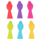 6PCS Silicone Bird Tits Wine Glass Mark Wine Glass Recognizer Cup Distinguishe3C