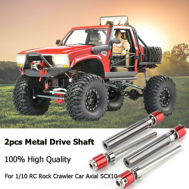 2pcs Metal Drive Shaft Drive Axle for 1/10 RC Rock Crawler Car Axial SCX10