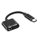 5X(2 in1 Type-C to 3.5mm Headphone Jack Adaptor/Connector Charger, Earphon P8P3)