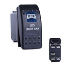 12v 24v Waterproof Rocker Toggle Button Switch Blue LED Bar Light Car Auto 5Pin